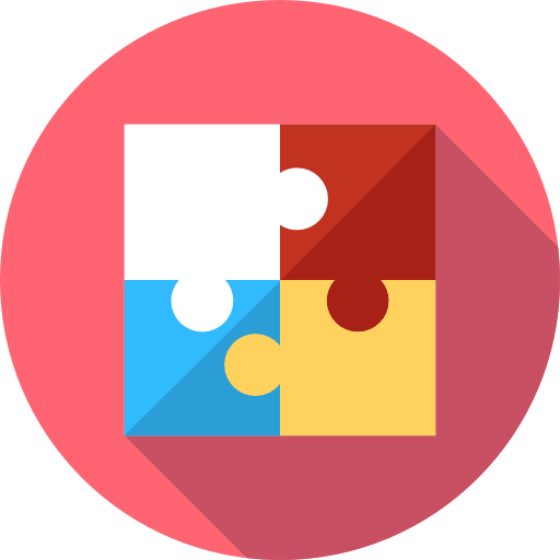 puzzel Flat Circular Flat icoon