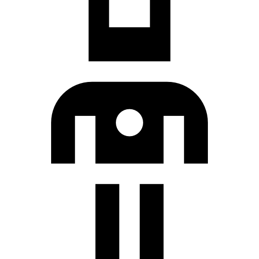 robot Basic Straight Filled ikona