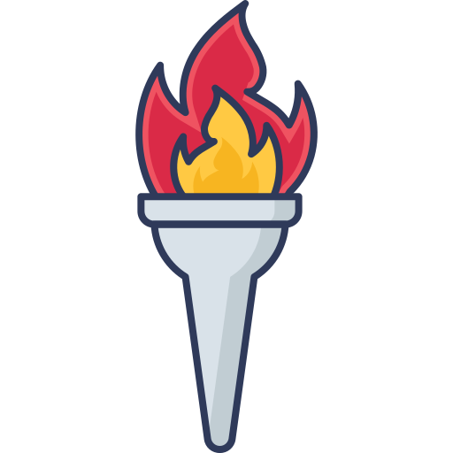 flama de fuego Dinosoft Lineal Color icono