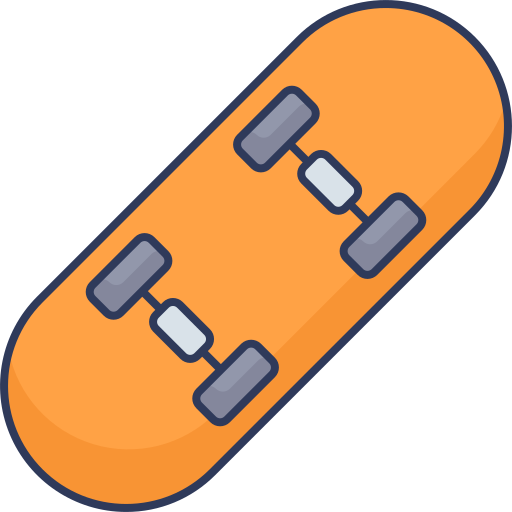 skateboard Dinosoft Lineal Color icona