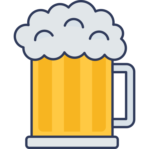 jarro de cerveza Dinosoft Lineal Color icono