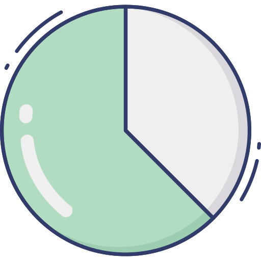 gráfico de torta Dinosoft Lineal Color icono