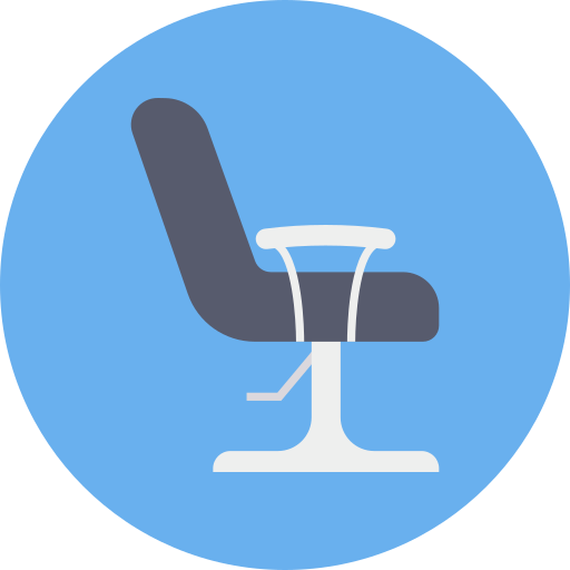 silla de barbero Dinosoft Circular icono