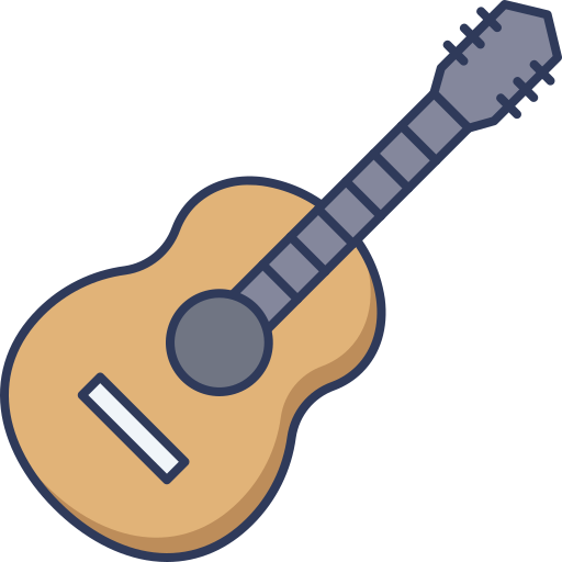 guitarra Dinosoft Lineal Color icono