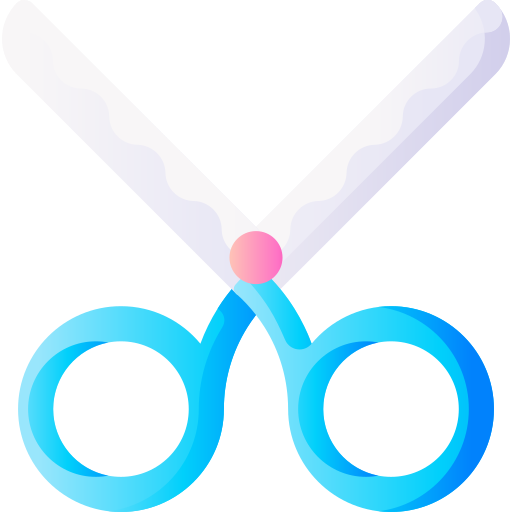 Scissors 3D Basic Gradient icon