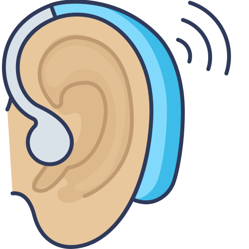 Hearing aid Dinosoft Lineal Color icon