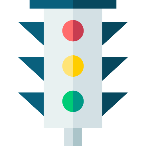 Traffic lights Basic Straight Flat icon