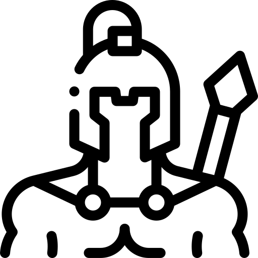 spartiate Detailed Rounded Lineal Icône