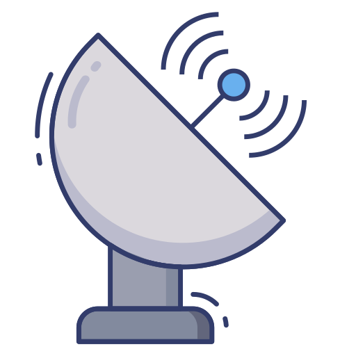 Radio antenna Dinosoft Lineal Color icon