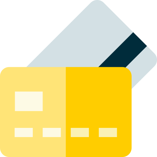 creditcard betaling Basic Straight Flat icoon