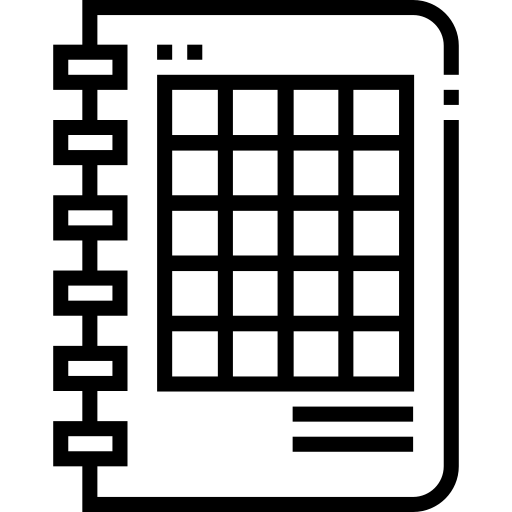 cronograma Detailed Straight Lineal Ícone