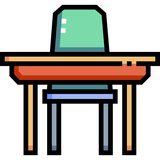 escritorio Detailed Straight Lineal color icono