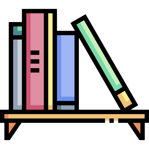 estante de livros Detailed Straight Lineal color Ícone