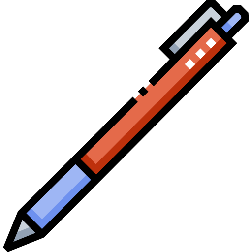 długopis Detailed Straight Lineal color ikona