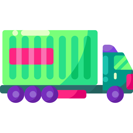 Container truck Special Shine Flat icon