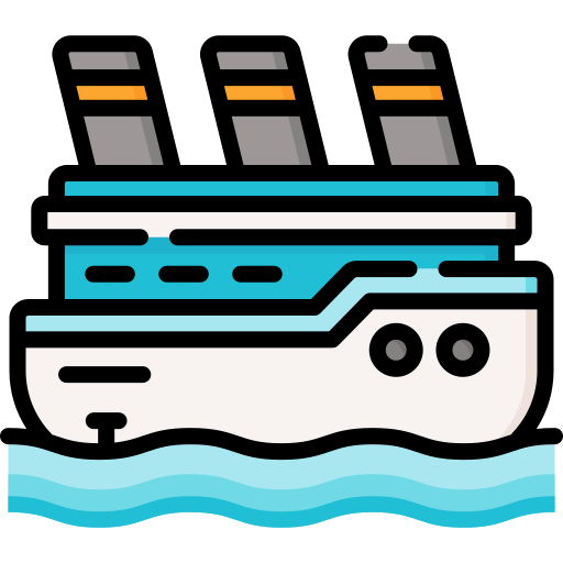 Cargo boat Special Lineal color icon