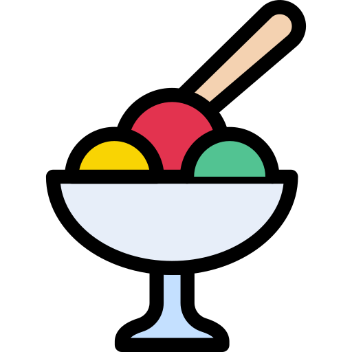 helado Vector Stall Lineal Color icono