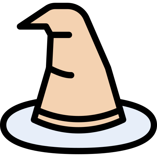 sombrero de bruja Vector Stall Lineal Color icono