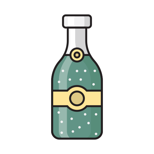 wino musujące Vector Stall Lineal Color ikona