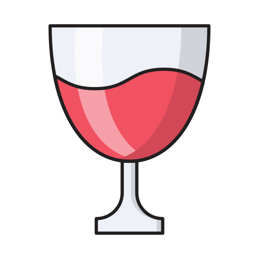 Wine glass Vector Stall Lineal Color icon