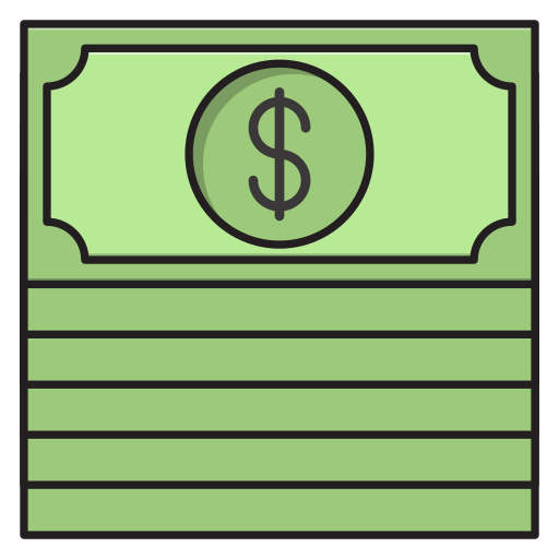 dollar Vector Stall Lineal Color icon