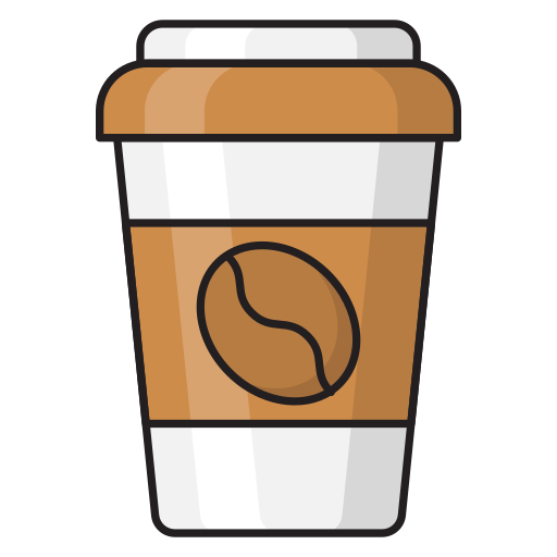 hete koffie Vector Stall Lineal Color icoon