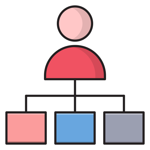 jerarquía Vector Stall Lineal Color icono