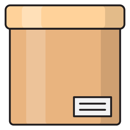 caja de entrega Vector Stall Lineal Color icono