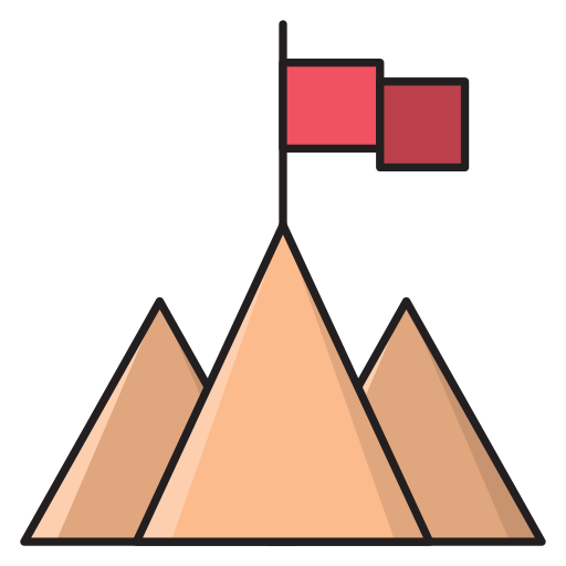 Mountain Vector Stall Lineal Color icon