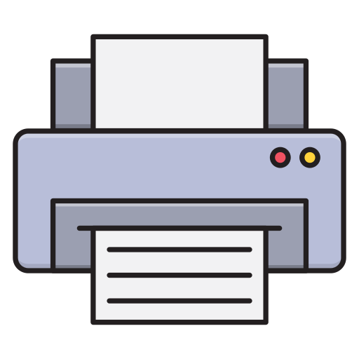 impressora Vector Stall Lineal Color Ícone