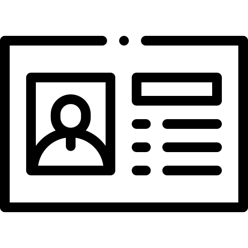 identification Detailed Rounded Lineal Icône