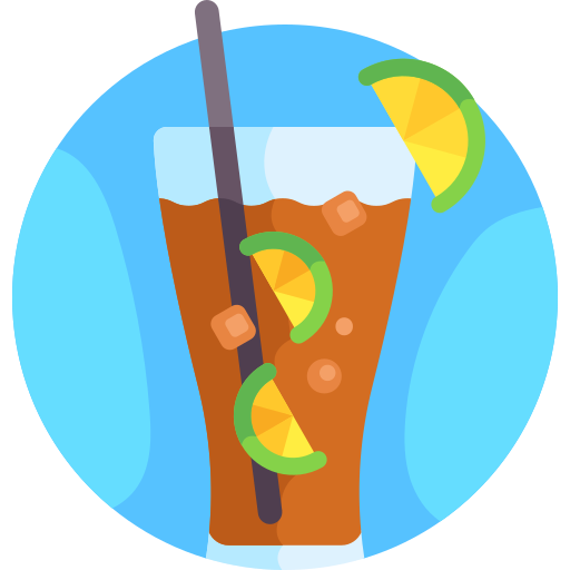 Ice Tea Detailed Flat Circular Flat icon