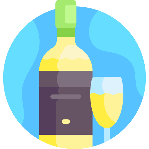 White wine Detailed Flat Circular Flat icon