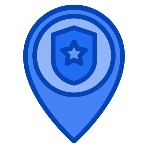 estación de policía Generic Blue icono