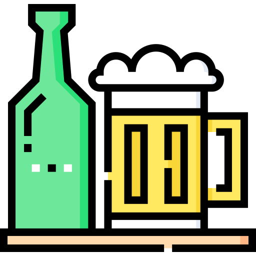 boccale di birra Detailed Straight Lineal color icona