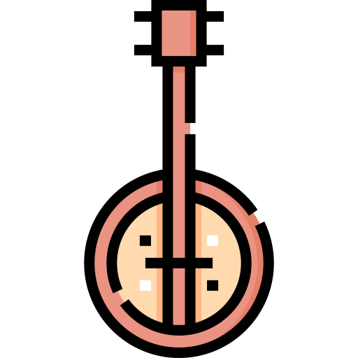 banjo Detailed Straight Lineal color Icône