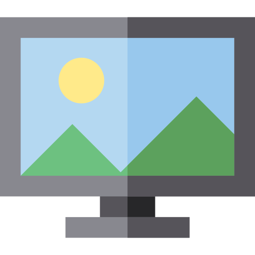 fernsehbildschirm Basic Straight Flat icon