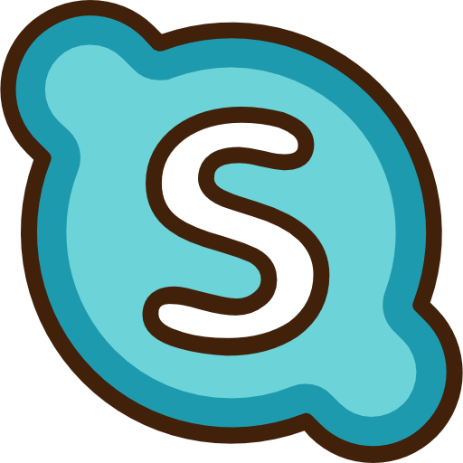 skype Smooth Contour Linear color icon