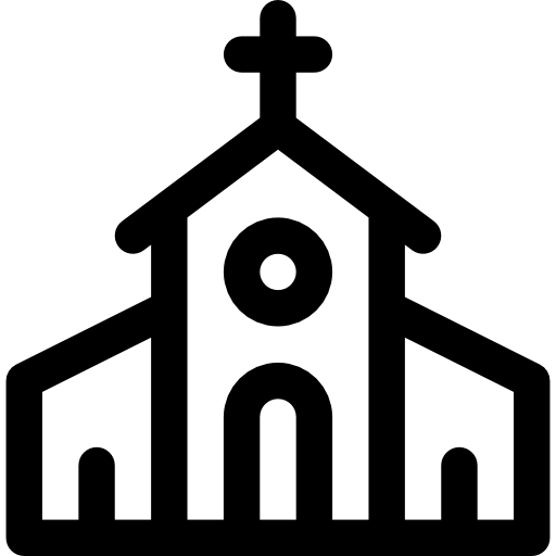 kościół Basic Rounded Lineal ikona