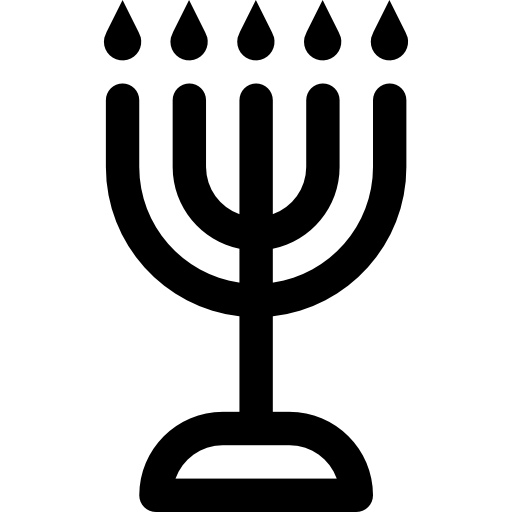 menorah Basic Rounded Lineal icono
