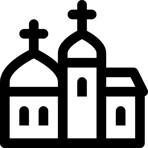 iglesia Basic Rounded Lineal icono
