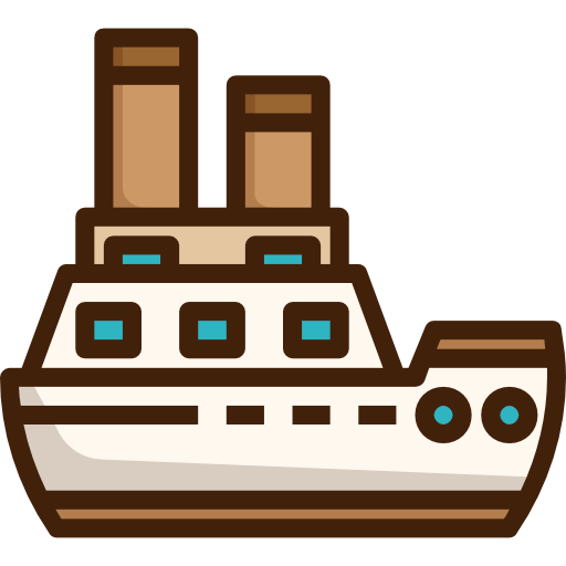 Ship Smooth Contour Linear color icon