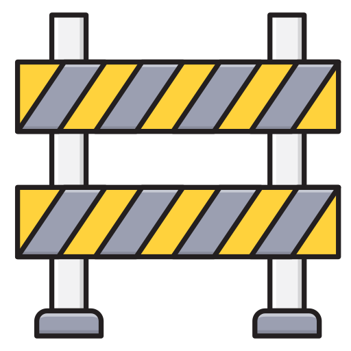 Barrier Vector Stall Lineal Color icon