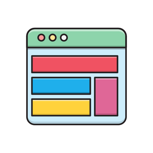 Web Vector Stall Lineal Color icon