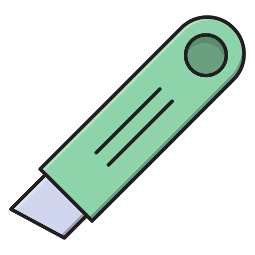 nóż do papieru Vector Stall Lineal Color ikona