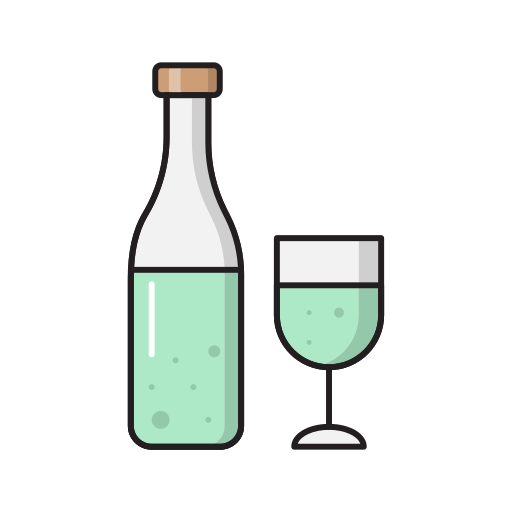 wino Vector Stall Lineal Color ikona