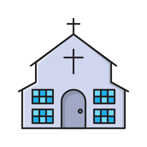 katolicki Vector Stall Lineal Color ikona