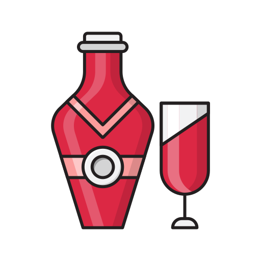 wino Vector Stall Lineal Color ikona