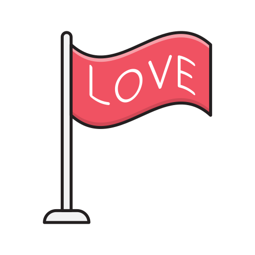 Love Vector Stall Lineal Color icon