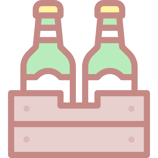 Beer box Detailed color Lineal color icon